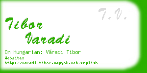 tibor varadi business card